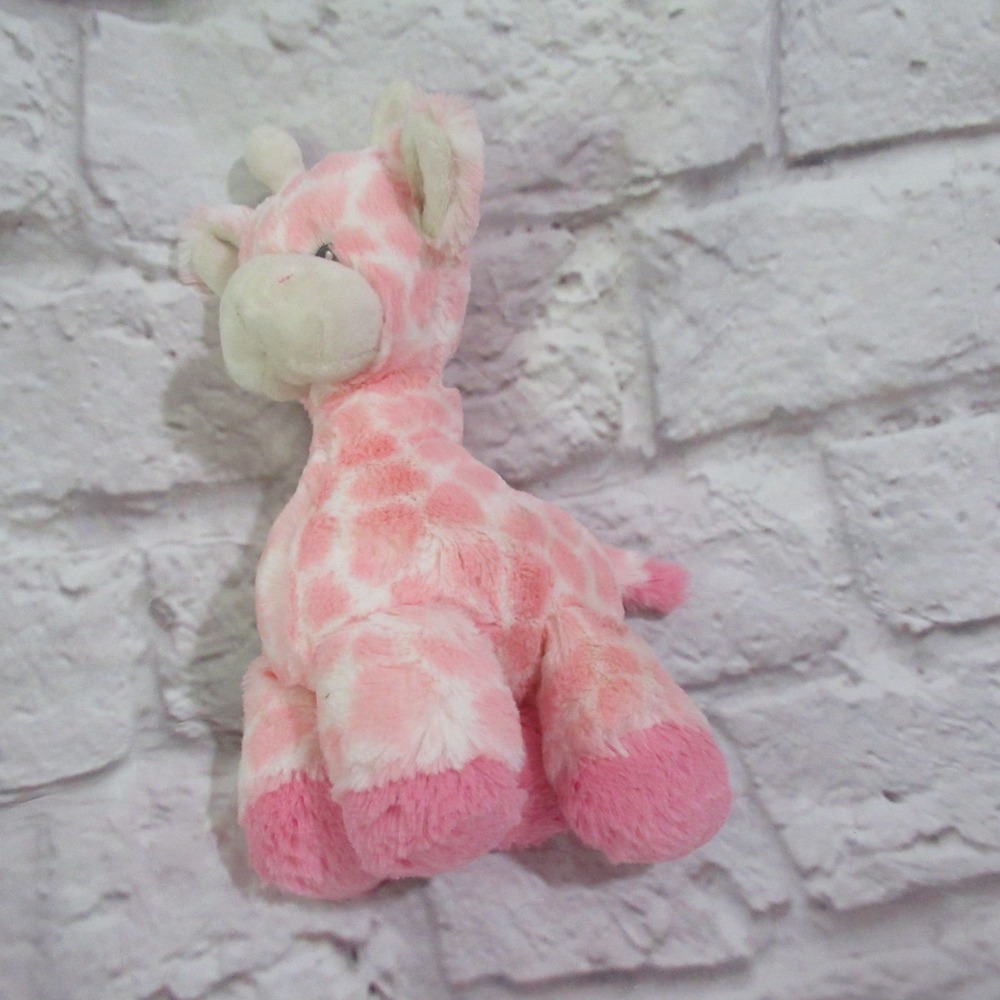 Jolitee by ebba Giraffe Plush Rattle Pink Baby Stuffed Animal 9" Soft Toy Plush